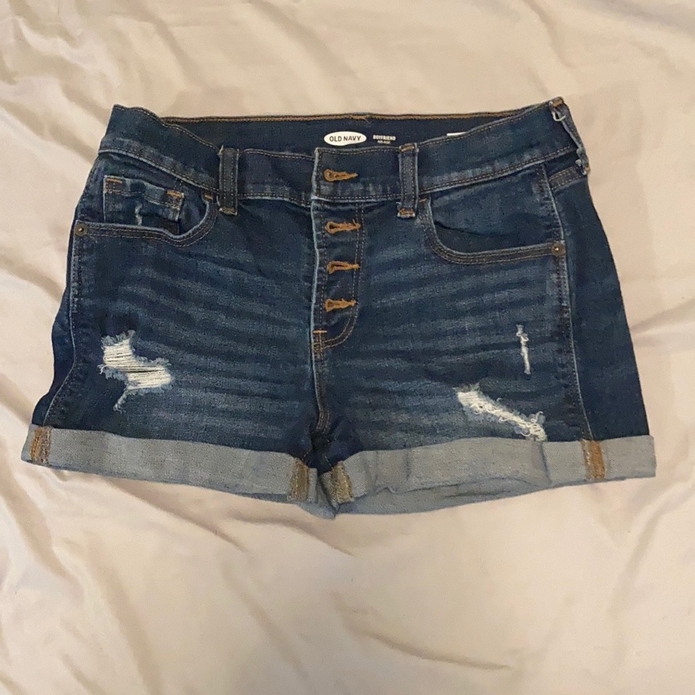 Button Fly Jean Shorts